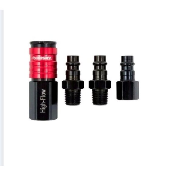 Husky High Flow Aluminum Coupler and Plug Set1/4 inch Discontinued - Picture 14 of 16